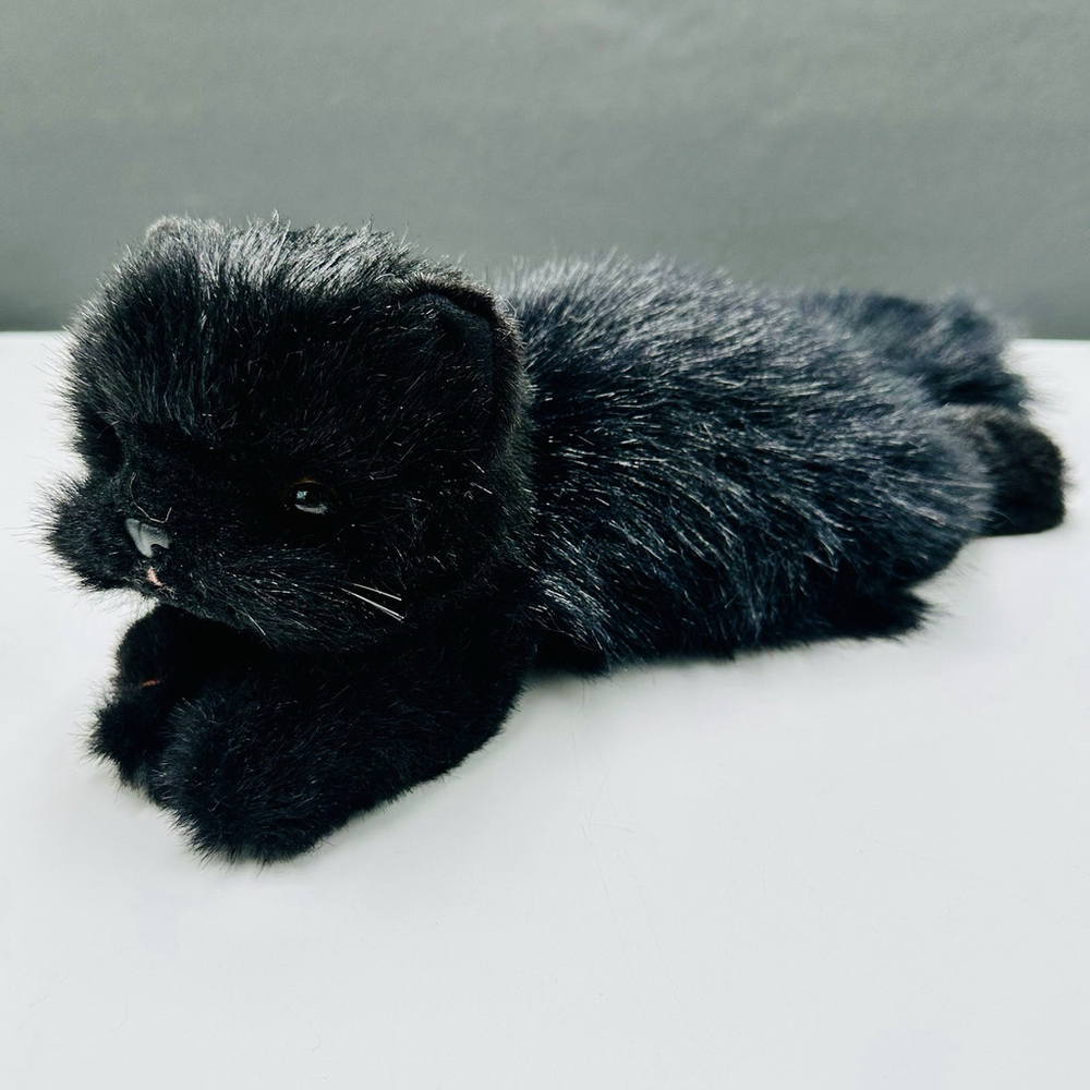 Vintage Ty Classic "Licorice" Beanie Buddy 14” Plush Black Persian Cat 1997 - Picture 6 of 12